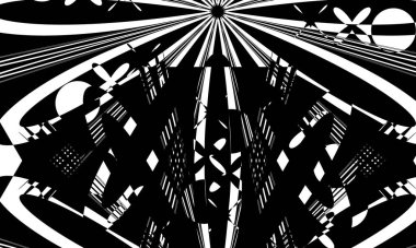 Operasyon sanatının modern tasarımında büyüleyici siyah desen