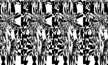 Operasyon sanatının modern tasarım konseptinde siyah desenler tarafından yaratılan büyüleyici optik illüzyon