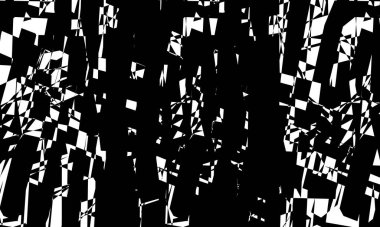 Çarpık desenler, düz olmayan bir yüzey monokrom duvar kağıdı tasarımı için optik bir illüzyon yaratır.