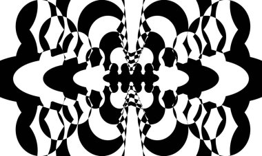 Operasyon sanatında siyah desen Görkemli optik illüzyon