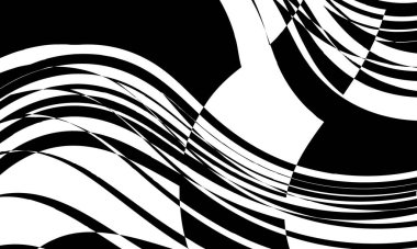 Büyüleyici dalgalı çizgiler modern optik illüzyon