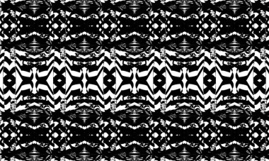 Beyaz arkaplandaki siyah mistik desen orijinal ve yaratıcı operasyon sanatı tarzında.