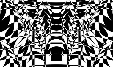 Operasyon sanatında siyah desen Görkemli optik illüzyon