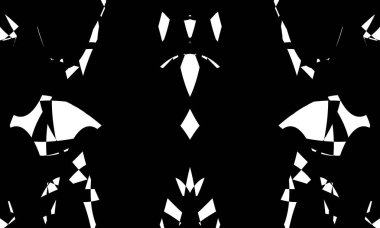 Operasyon sanatında fütürist siyah desen beyaz arka planda optik illüzyon