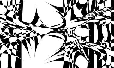 Optik illüzyon yaratıcı kapaklı tasarım için siyah desen