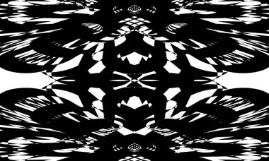 Beyaz arka planda operasyon sanatının siyah ve gizemli modelleri