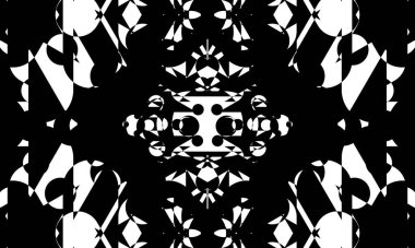 Tasarım için beyaz arkaplandaki orijinal siyah kalıp mistik duvar kağıdı