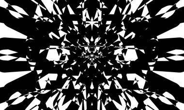 Tasarım için beyaz zemin üzerinde siyah desen modern mistik duvar kağıdı