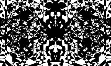 Cadılar bayramı için operasyon sanatı monokrom duvar kâğıdı tarzında siyah ve mistik benzersiz desen