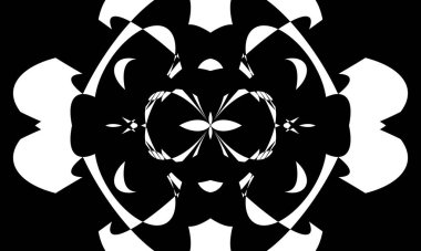 Cadılar bayramı için operasyon sanatı monokrom duvar kâğıdı tarzında siyah ve mistik benzersiz desen