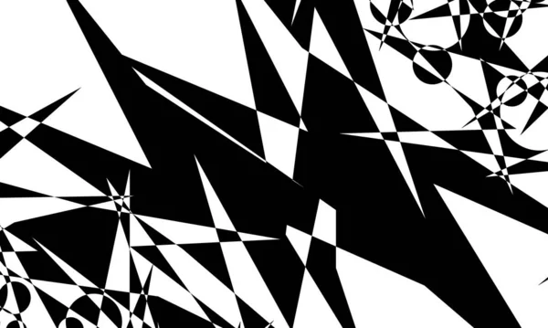 Original Texture Wavy Lines Black Pattern Art Style — Stock Vector