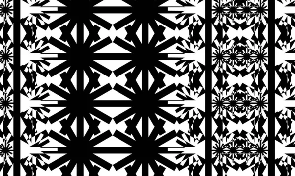 Motif Mystérieux Noir Sur Fond Blanc — Image vectorielle