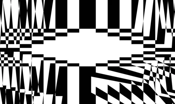 Ursprüngliche Optische Täuschung Faszinierendes Schwarzes Muster Auf Weißem Hintergrund — Stockvektor