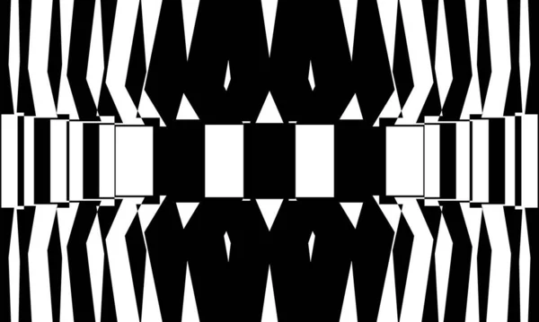 Чорно Білі Шпалери Дизайну Оригінальна Оптична Ілюзія — стоковий вектор