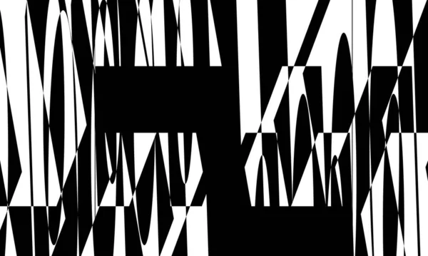 Motif Noir Futuriste Sur Fond Blanc Objet Original Pour Design — Image vectorielle