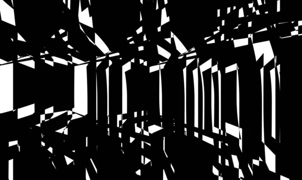 Monochrome Achtergrond Art Stijl Betoverende Optische Illusie — Stockvector
