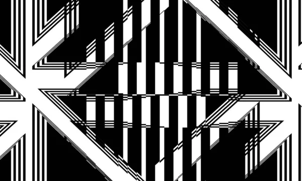 Fondo Monocromo Estilo Art Fascinante Ilusión Óptica — Vector de stock