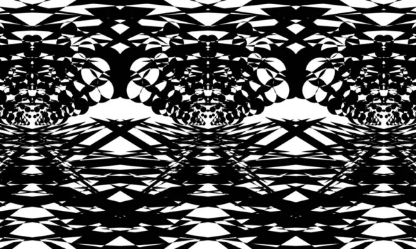 Hypnotizující Černé Vzory Optickou Iluzí Bílém Pozadí — Stockový vektor