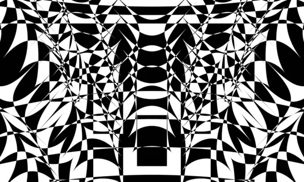 Modello Nero Stile Art Spettacolare Illusione Ottica — Vettoriale Stock