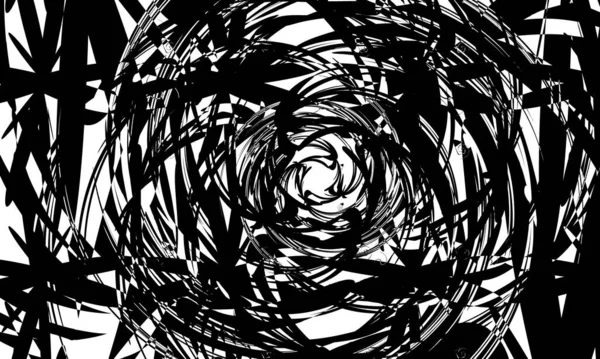 白色背景下现代设计中行动艺术风格的黑色抽象图案 — 图库矢量图片
