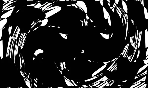 Motif Noir Mystique Dans Style Art Avec Illusion Optique Sur — Image vectorielle