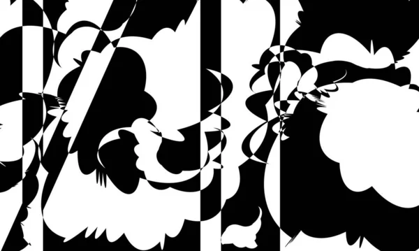 Черные Рисунки Белом Фоне Креативные Обои Дизайна — стоковый вектор