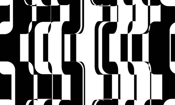 Unique Black Curl Pattern Original Monochrome Wallpaper Modern Design — Stock Vector