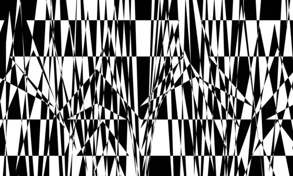 白を基調としたオプ アートのスタイルでは類を見ない黒いパターン — ストックベクタ