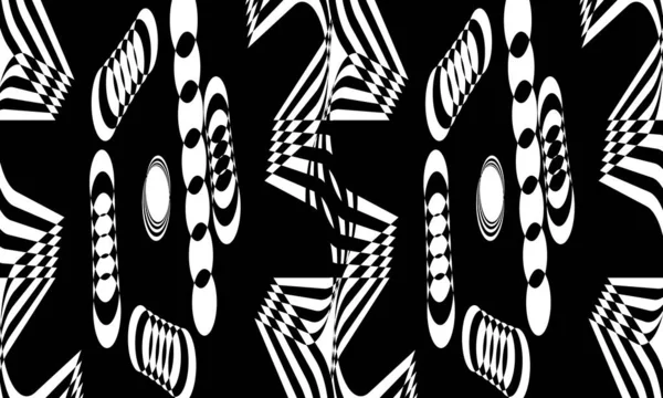 Patrón Negro Para Diseño Con Ilusión Óptica Cubierta Misteriosa Libro — Archivo Imágenes Vectoriales