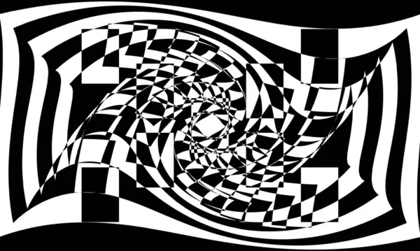 Futuristic Black Pattern Art Style White Background — Stock Vector