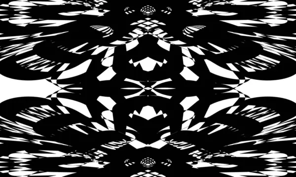 白を基調としたOpアートのような黒と神秘的なパターンは — ストックベクタ