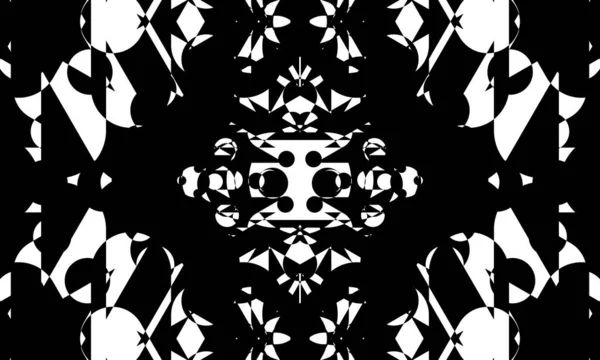 Πρωτότυπο Μαύρο Μοτίβο Λευκό Φόντο Μυστικιστική Ταπετσαρία Για Σχεδιασμό — Διανυσματικό Αρχείο
