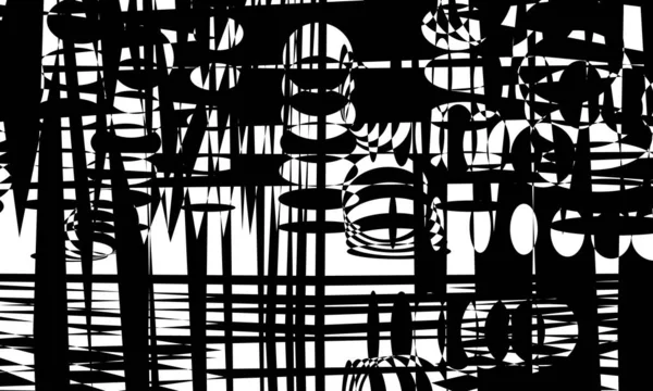 Patrón Dinámico Negro Creando Una Ilusión Óptica — Archivo Imágenes Vectoriales