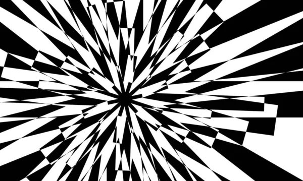 Мистические Черные Узоры Оптической Иллюзией — стоковый вектор