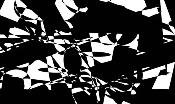 Mysterious Black Patterns White Background Unique Art — Stock Vector