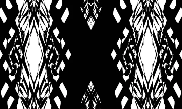 变形的黑色图案在白色背景上造成一种光学错觉 — 图库矢量图片
