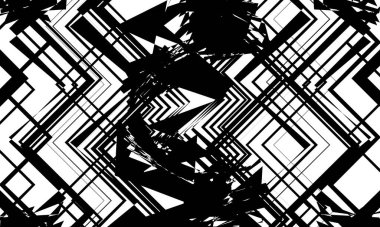 Tasarım için eşsiz stil op-art büyüleyici siyah desenler tek renkli duvar kâğıdı