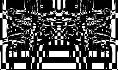 Beyaz arka planda mistik siyah desenler orijinal operasyon sanatı