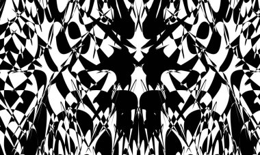 tasarım için gizemli ve mistik siyah desenler monokrom duvar kağıdı