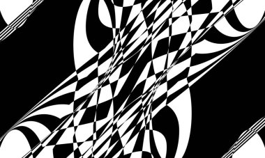 Siyah mistik desenler İnanılmaz görsel yanılsama