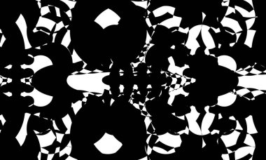 Operasyon sanatının tarzında, beyaz arkaplan duvar kağıdındaki bozuk siyah desen