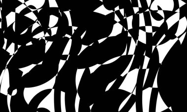 Beyaz arkaplanda operasyon sanatında fütürist siyah desen