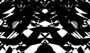 Esrarengiz siyah desen göz yanılsaması ile dokuyu büyülüyor.