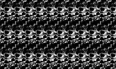 Modern tasarım için optik sanat tarzında hipnotik siyah desen tek renkli duvar kağıdı