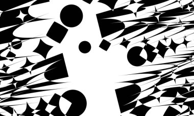 Tasarım için siyah ve beyaz duvar kağıtları orijinal optik illüzyon kavramını büyülüyor