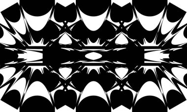 Modern tasarım için operasyon sanatı stili monokrom duvar kağıdında siyah yinelenen desenler