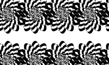 Operasyon sanatı tarzında monokrom desenleri modern duvar kağıdı optik illüzyonu