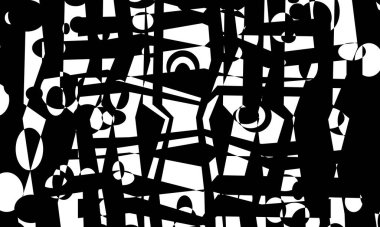 Operasyon sanatının modern tasarım konseptinde siyah desenler tarafından yaratılan büyüleyici optik illüzyon