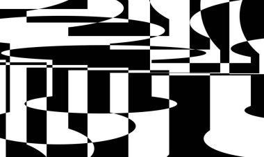 Operasyon sanatının modern tasarım konseptinde soyut siyah desen