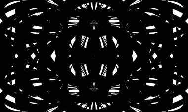 Beyaz arka planda fütüristik siyah desen büyüleyici optik illüzyon